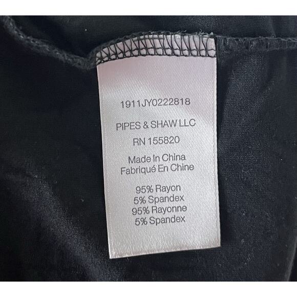 Veronica Beard Bernice Stretch Jersey Front Tie Black Dress Minimalist Sz Small - Picture 7 of 7